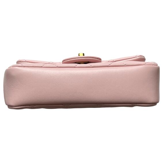 Chanel Mini Rectangular Flap Bag with Heart Chain Pink Lambskin Antique Gold - Picture 5 of 15